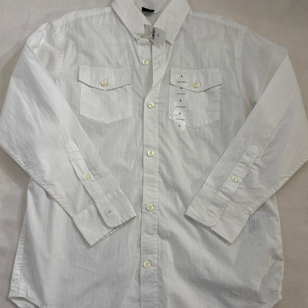 GAP Kids White Button-Up Shirt | Casual Classic | NWT | Size Large (10)